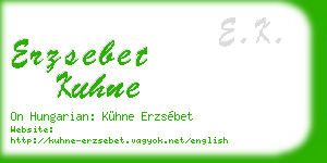 erzsebet kuhne business card